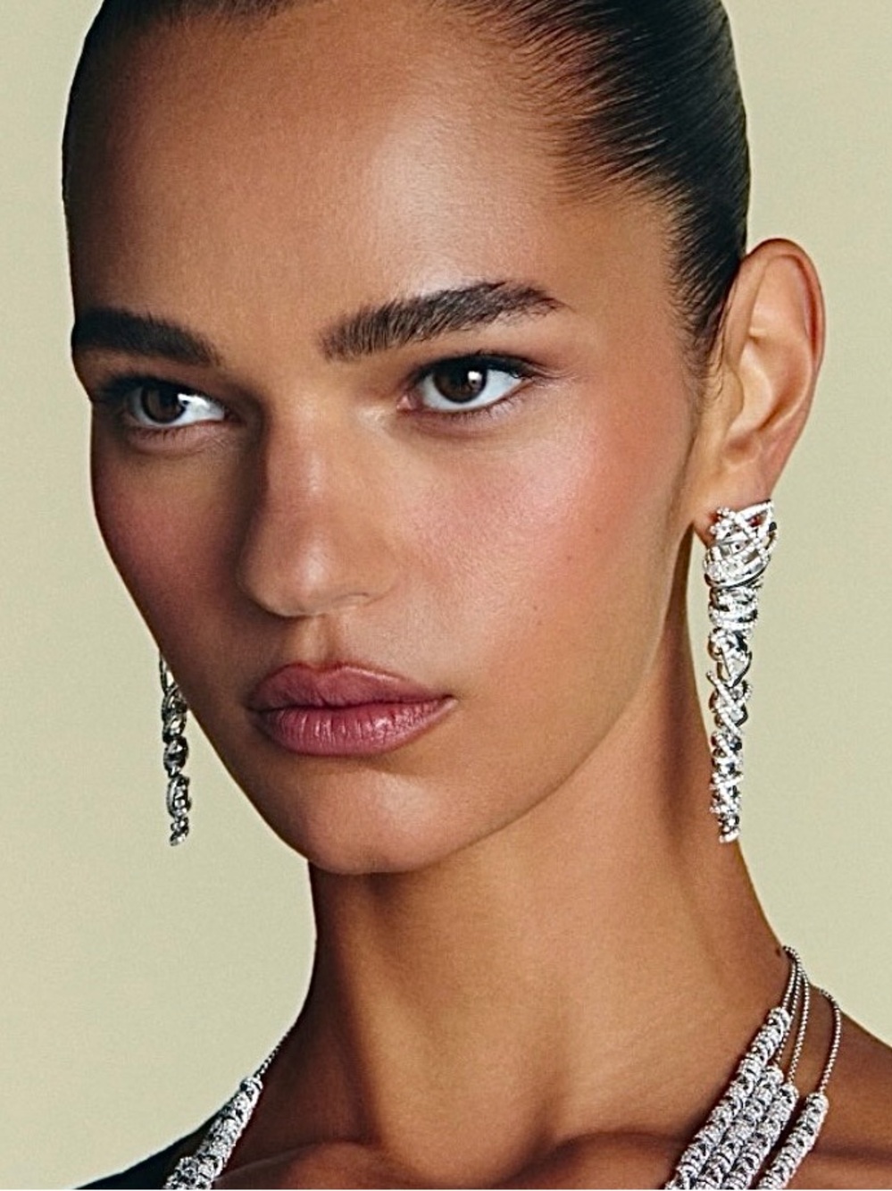 APM Monaco Enlacé Long Twisted Earrings